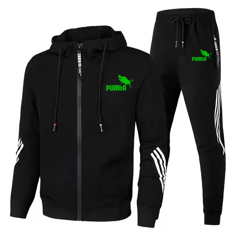 

Спортивный брендовый новый мужской костюм, Модный повседневный тренировочный костюм, кардиган из полиэстера на молнии, спортивная одежда, ...