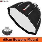 TRIOPO 65 см Bowens Mount восьмиугольный Softbox диффузор отражатель светильник коробка для фотографии студийная стробоскопическая вспышка светильник аксессуары