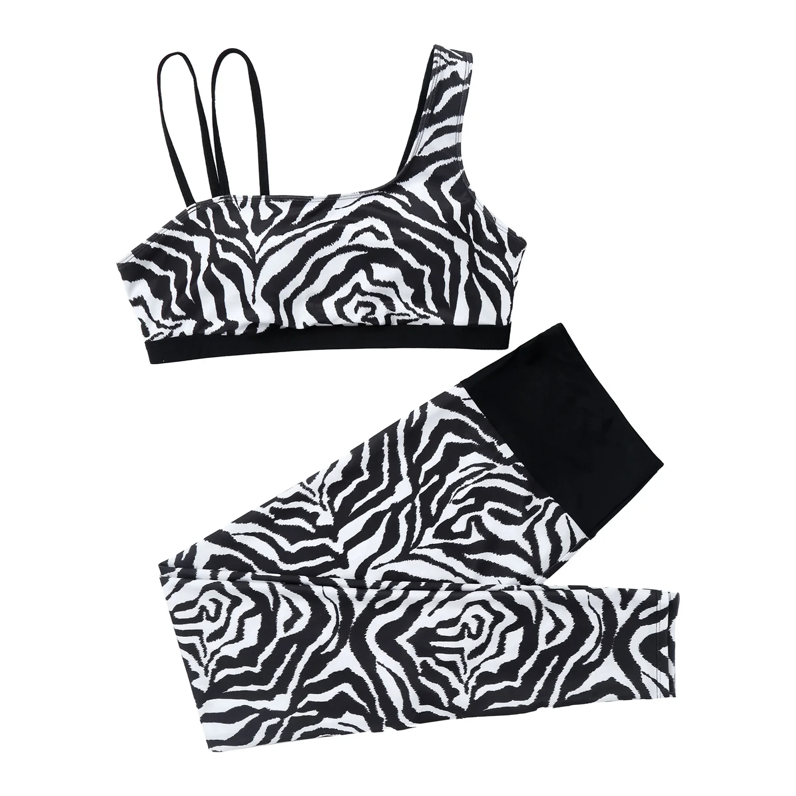 Женский комплект для йоги спортивная одежда тренировок спортзала укороченный