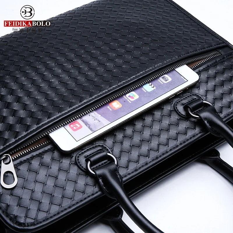 

Briefcase New Men's Handbag Large Capacity Computer Bag Hand-Woven Men's Bag Cross-Border Exclusive for One Product Dropshipping