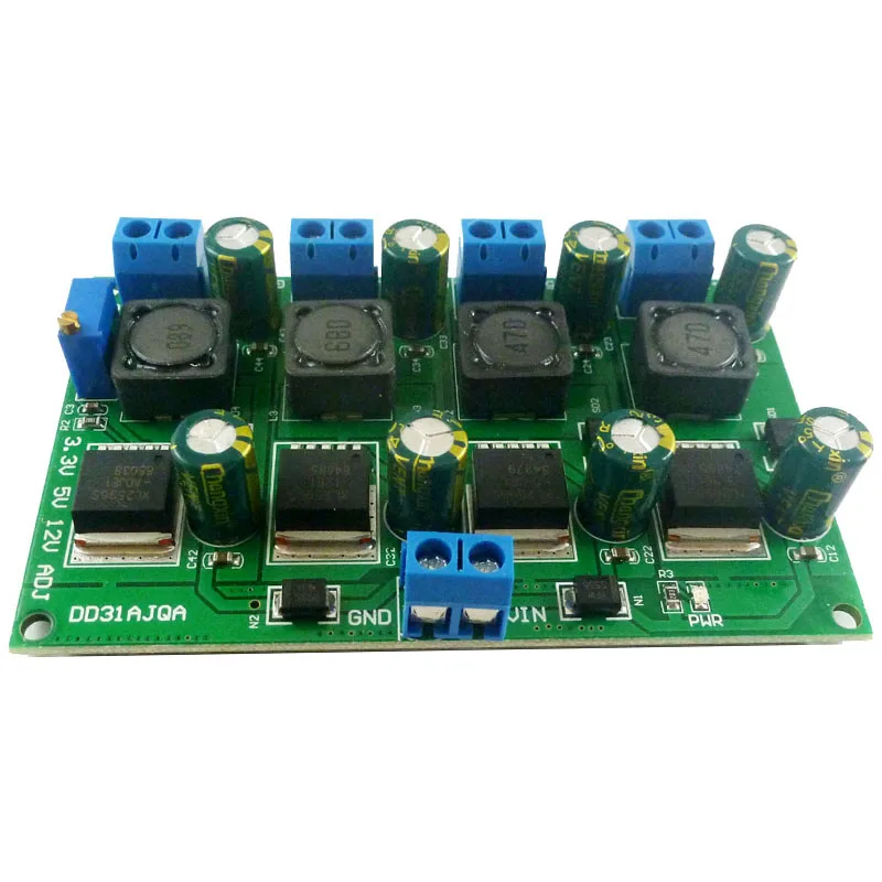 DC Buck Converter 3A Step Down Module 43A 4 Channels Multiple Switching Power Supply Module 3.3V 5V 12V ADJ Adjustable Output DC DC Step-Down Buck Converter Board3A 4 Channels Multiple Switching Power Supply Module 3.3V 5V 12V ADJ Adjustable Output DC DC Step-Down Buck Converter Board