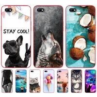 for oppo a1k phone case 6 1 soft silicon tpu back covers for oppoa1k cph1923 phone cover bumper bag summer flower cat wolf