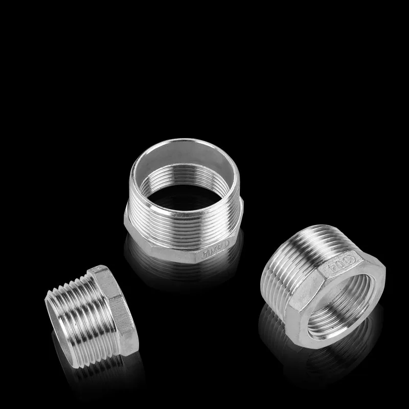 

304 Reducer Bushing Male x Female 1/8" 1/4" 1/2" 3/4" 1" 1-1/4" 1-1/2" BSP Threaded Stainless Steel SS304 Plumbing Pipe Fittings