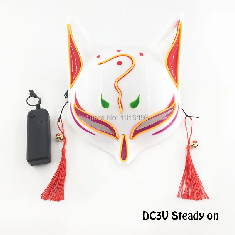 Японские маски лисы на половину лица аниме косплей Маскарадная маска для