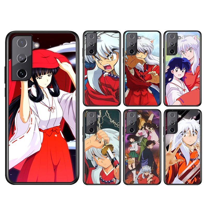 

anime inuyasha For Samsung Galaxy S21 S20FE S10 S10e S9 S8 S7 S6 Ultra Plus Lite Edge 5G Black Soft Phone Case