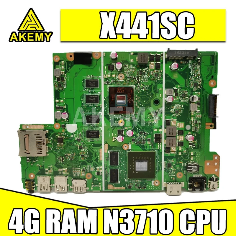 

4G RAM N3710 CPU X441SC Laptop motherboard For Asus X441SC X441S A441S Test original X441SC mainboard motherboard