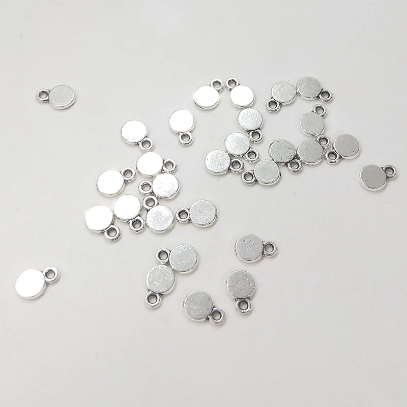 2021 новые модные 7*5 мм 100 _ круглые подвески из цинкового сплава в стиле ретро для
