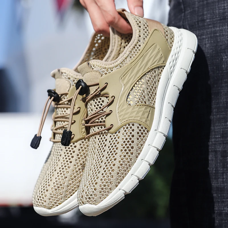 

Schoenen Mannen Sneakers Solid White Fashion Knitting Casual Shoes Men Summer Sneakers Lightweight Leisure Spring