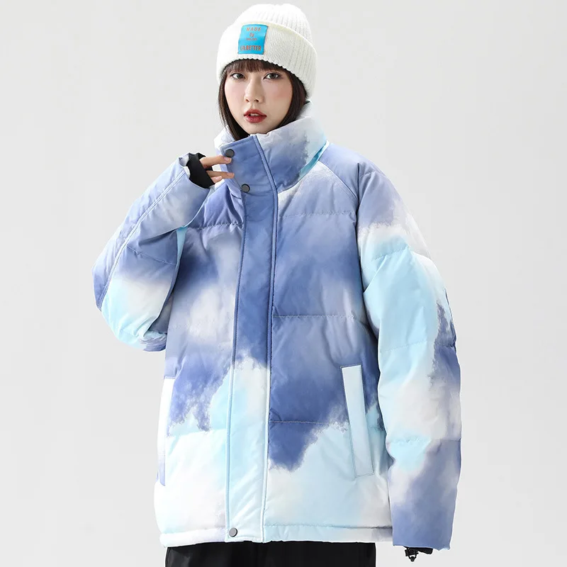 2022 Men's Down Jacket Casual Loose Dyeing Color Thicken Warm Windproof Down Jacket High Quality Warm Men's Coat Veste Homme