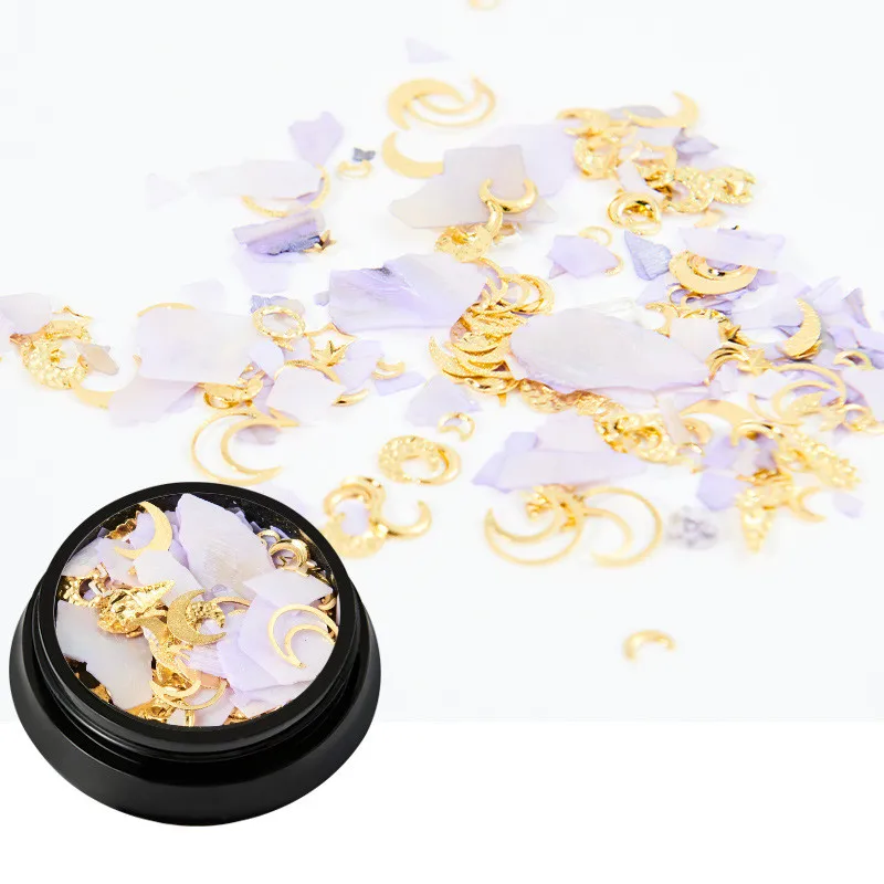 1 коробка 3D металлические украшения для ногтей жемчужные камни смешанные DIY