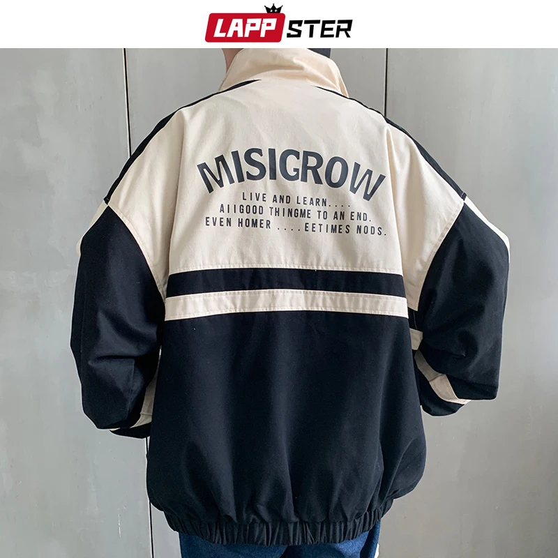 LAPPSTER мужские лоскутные винтажные хлопковые карго куртки осенние мужские японские уличные ветровки хип хоп куртки пальто 5XL
