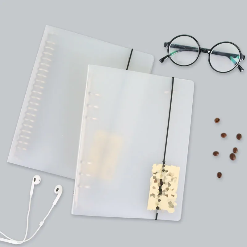 

1pc A Variety Of Matte Binder Transparent Color PP Clip File Folder A5/A6/B5 Notebook Loose Leaf Planner Agenda School Office