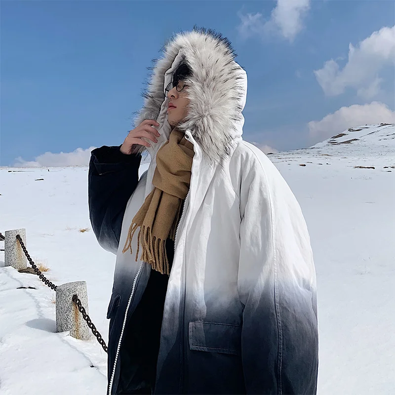 FUODRAO толстая зимняя куртка для мужчин большой размер уличная одежда меховой