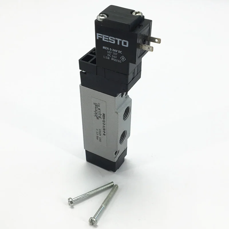 MEH-5/2-1/8-P-B 173129 DC24V AD220V электромагнитный клапан festo мех серии