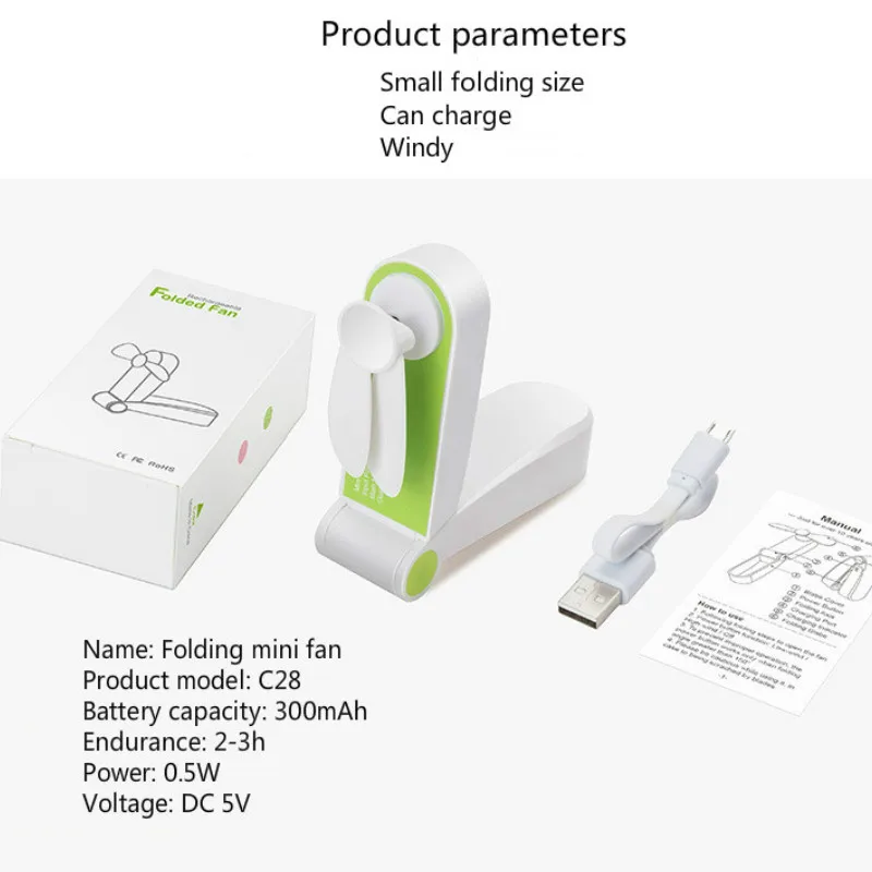 

Usb Mini Fold Fan Electric Portable Hold Small Air Cooler Originality Charging Household Electrical Appliances Desktop Ventilado