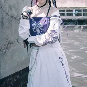 Новый оригинальный костюм JK Униформа тёмный пикантный костюм bad jk длинная юбка подлинный матросский костюм средней длины осенний стильный модный костюм с бантом su