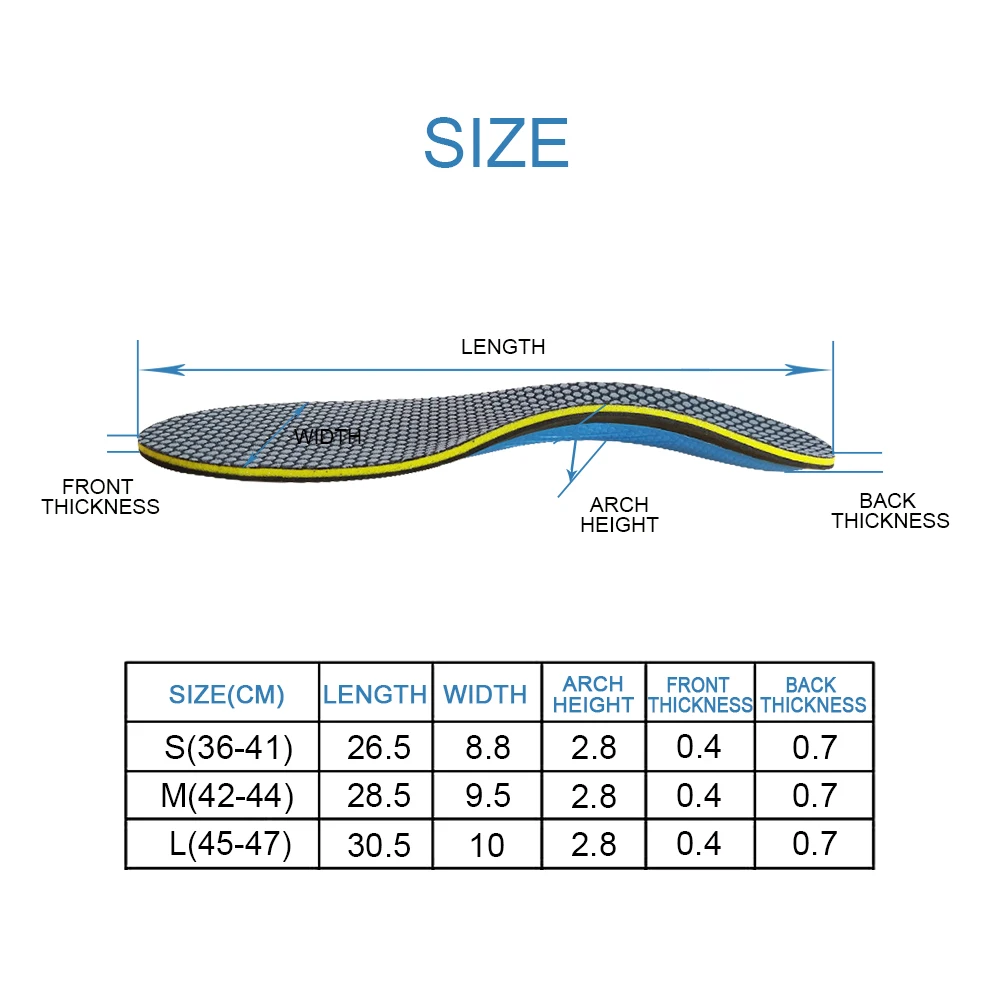 Men Orthotic Insoles Elastic Flatfeet Pads Mesh Breathable Orthopedic Soles Arch Support Shock Absorption Care Foot Inserts