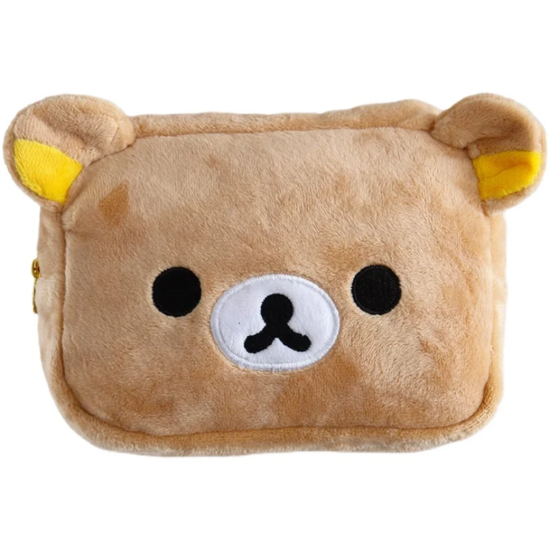

Новый милый детский мини-кошелек Kawaii Rilakkuma для девочек, плюшевый Кошелек для монет, чехол, сумка для денег, сумки для карт для детей