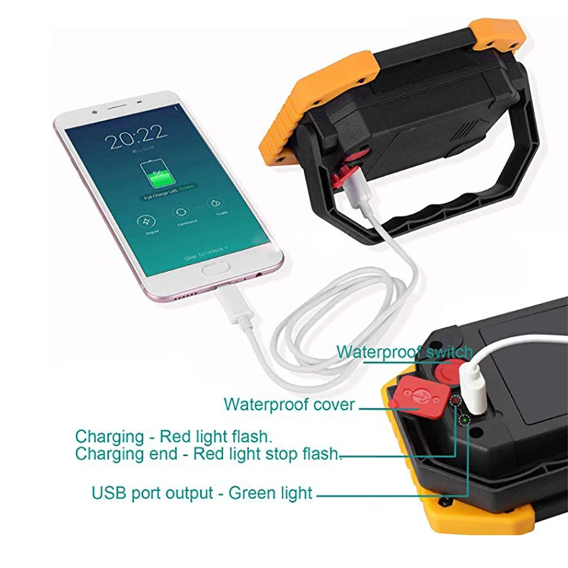 Светодиодный Портативный лампа Перезаряжаемые точечный светильник на открытом