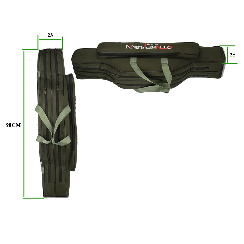 Складной чехол для удочки 90 см двухслойный водонепроницаемый хранения