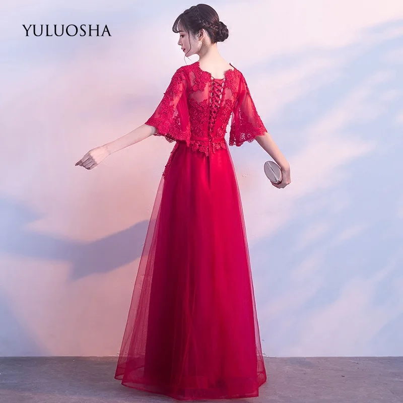YULUOSHA размера плюс длинные вечерние платья женское вечернее платье в несколько