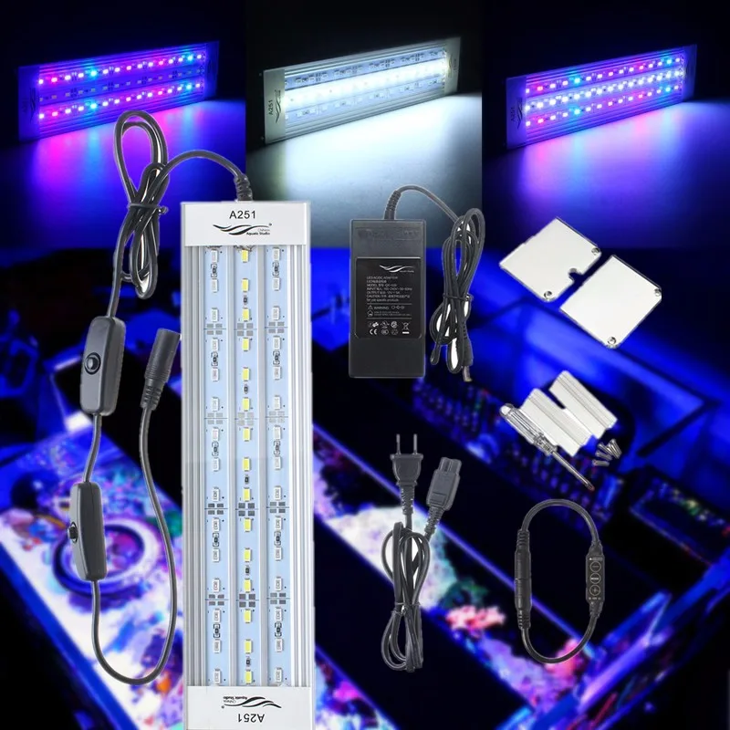 15 Вт 25 см светодиодный светодиоды для аквариума свет для выращивания 45SMD 1900LM 5 цветов светодиодный водные аквариумные аквариум лампа коралловый фонарь