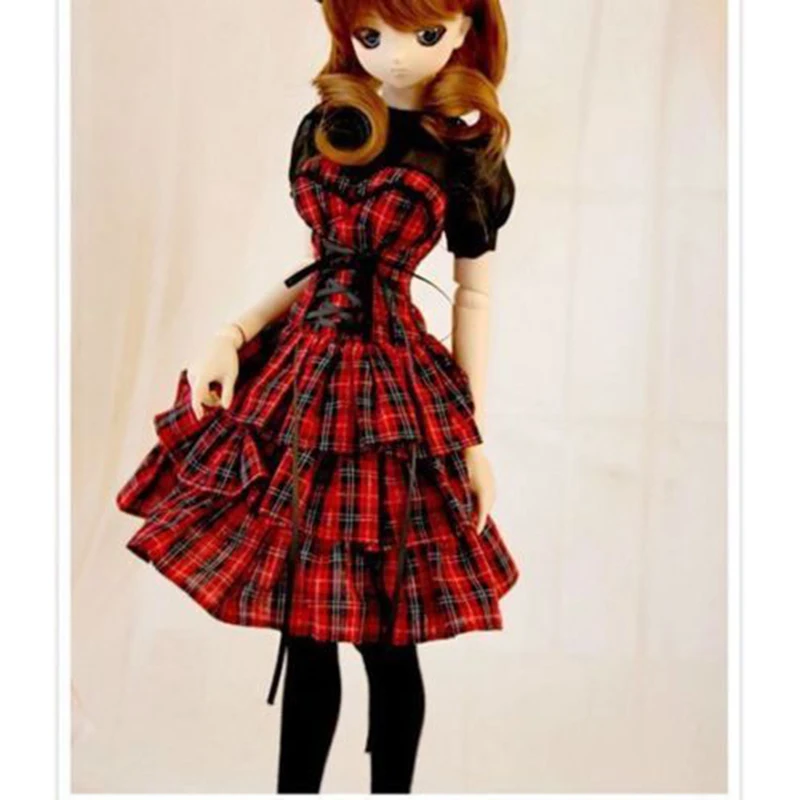 Женское Красное длинное платье BJD юбка наряды одежда для 1/4 1/3 24 дюйма высокой