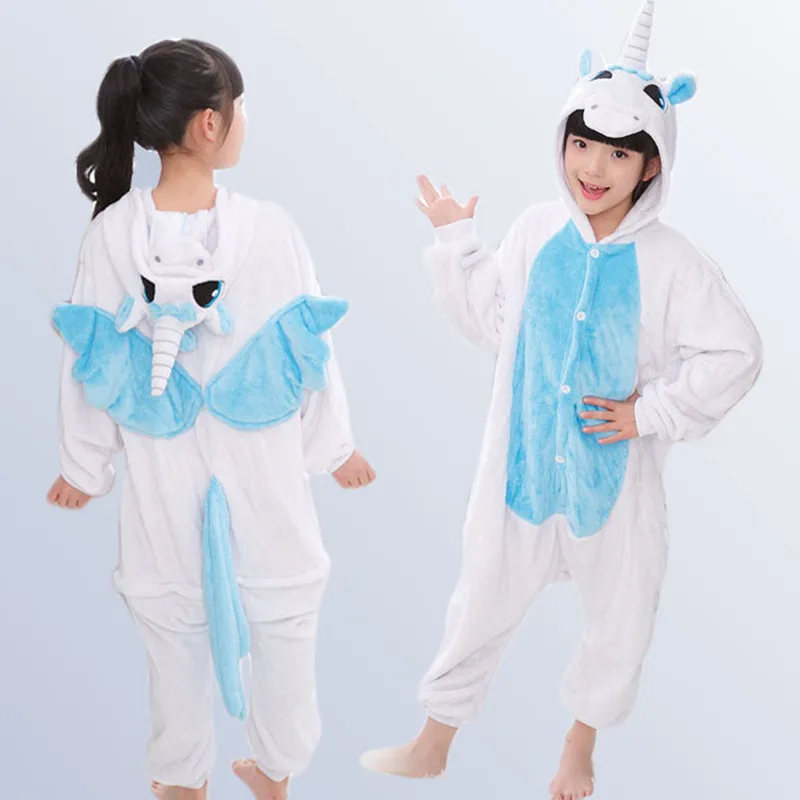 Пижамы для мальчиков и девочек пижамы с животными фланелевая милая детская