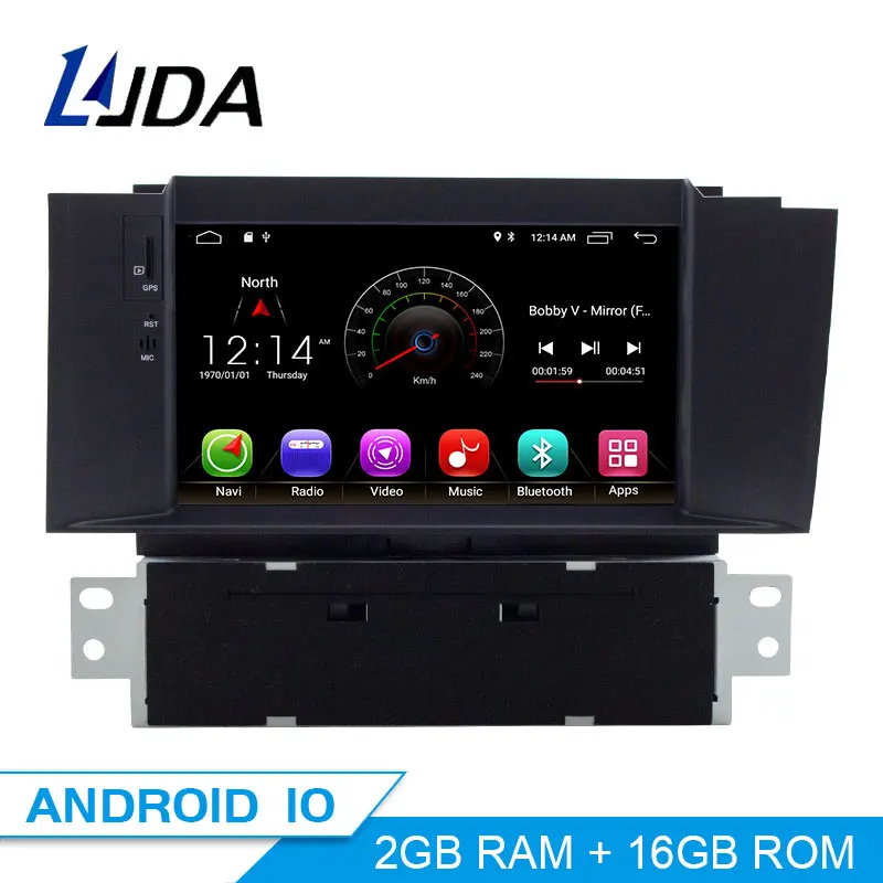 LJDA 1 Din 7 дюймов Android 10,0 автомобильный dvd-плеер для Citroen C4 C4L DS4 wifi gps радио 2G ram gps навигация радио wifi Мультимедиа