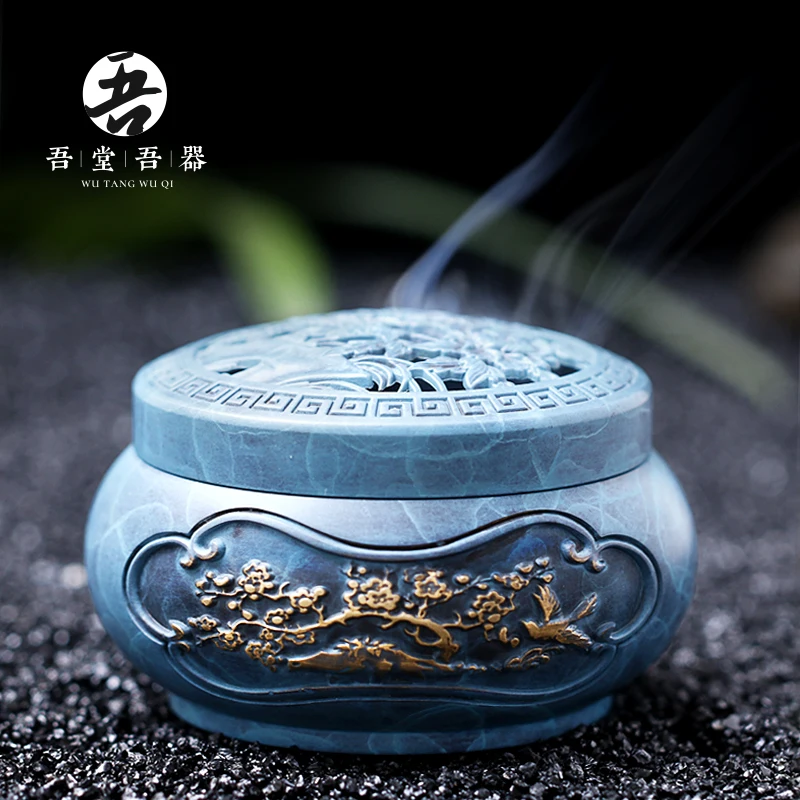 

★Chinese lacquer I don my is pure copper censer household indoor antique ta tea zen home furnishing articles