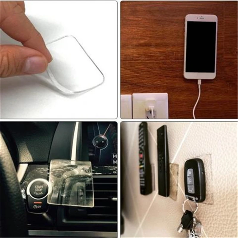 super sticky silica gel gripping pad non slip recycled reusable universal anti slip mat auto interior accessories phone holder free global shipping