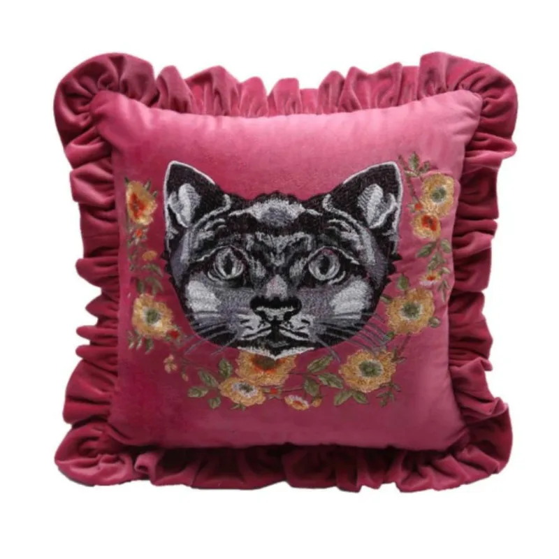 Home Decor Embroidered Handmade Pillow Case Luxury European Decorative Sofa Throw *women Velvet Cushion Cover Palace Style | Дом и сад