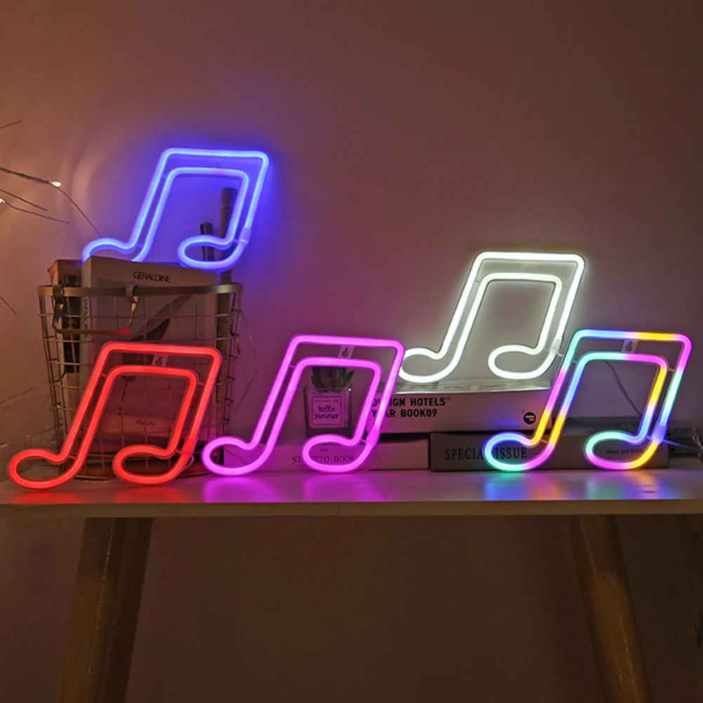 

Note LED Neon Night Light Sign Wall Art Hanging Lamp for Xmas Birthday Wedding Home Party Holiday Decor Gift Party Wall Hanging