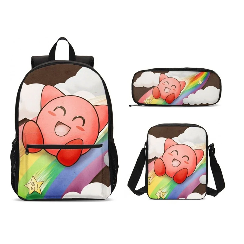 Kawaii Hoshino Kirby набор студенческих рюкзаков с принтом сумка карандаш для мужчин и