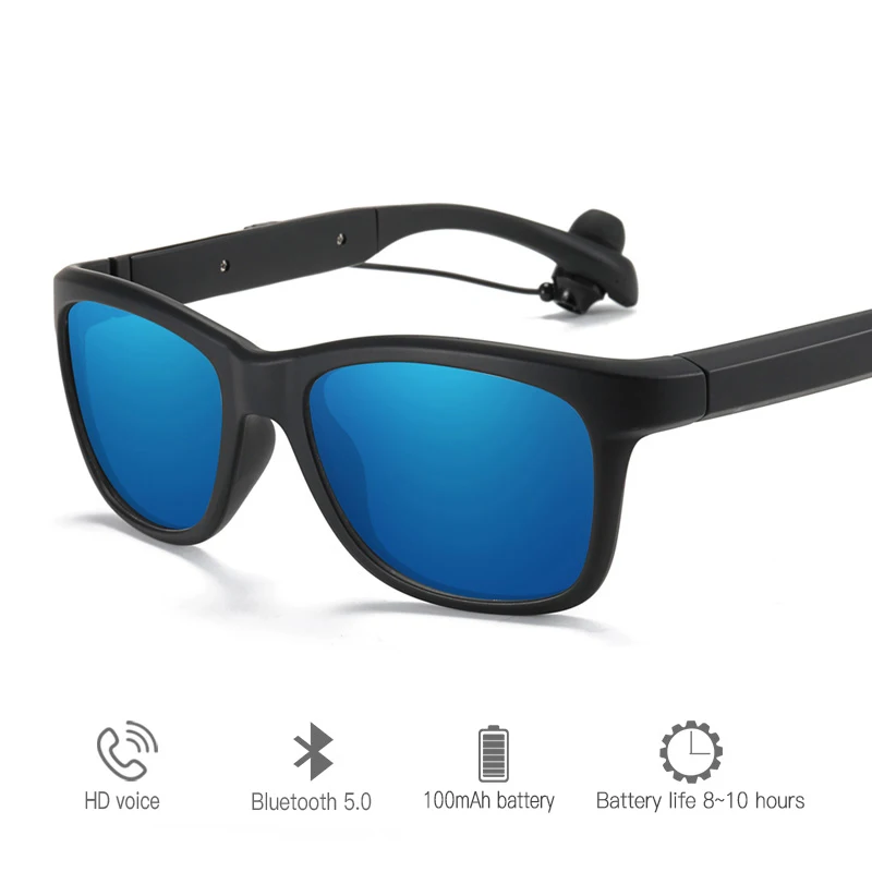 구매 블루투스 5.0 무선 헤드폰 선글라스 편광 된 사용자 지정 디옵터 근시 안경 음악 헤드셋 헤드폰 처방 안경