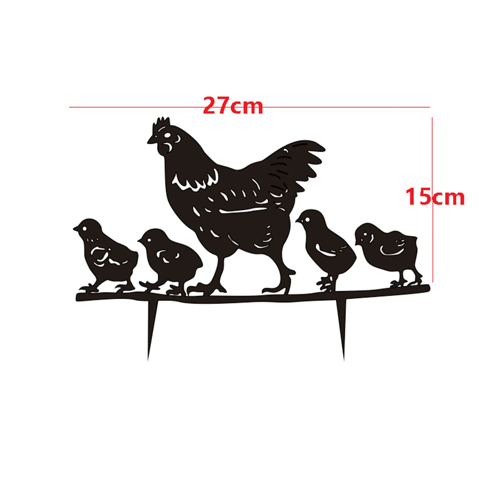 

2021 New Acrylic Cat And Dog Garden Insert Ornaments Hen With Chicks Garden Ornaments Home Garden Decoration