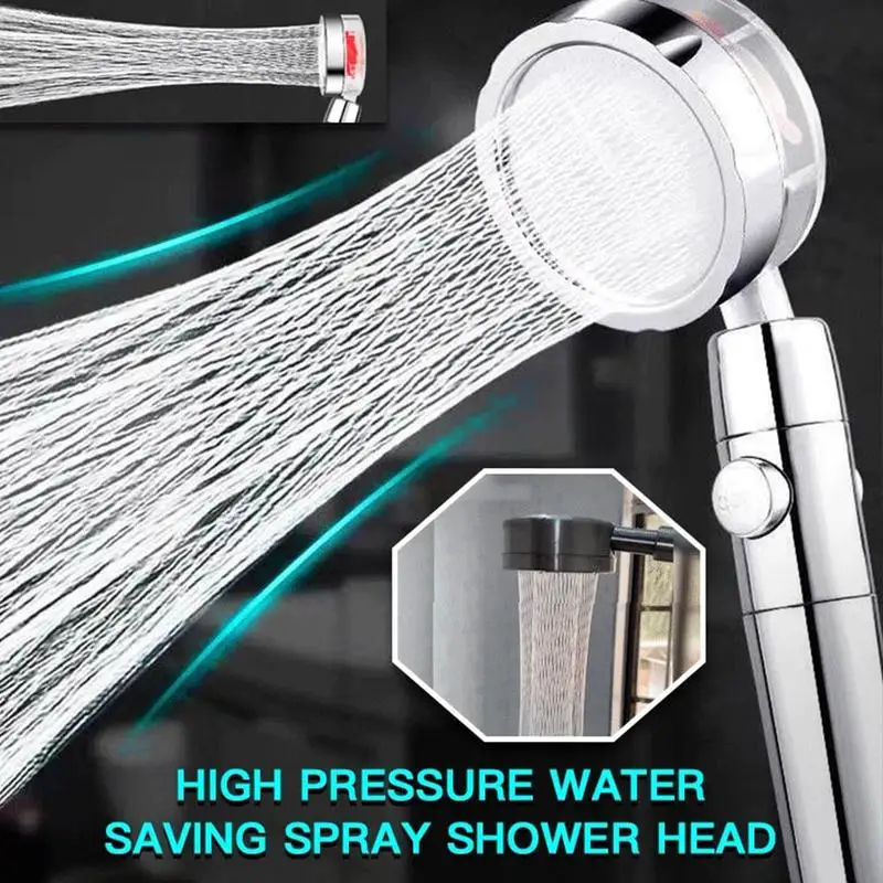 

High Pressure Water Saving Spray Shower Head 360 Rotated Rainfall Shower Head Bathroom Hand-held Pressurized Massage Shower Head