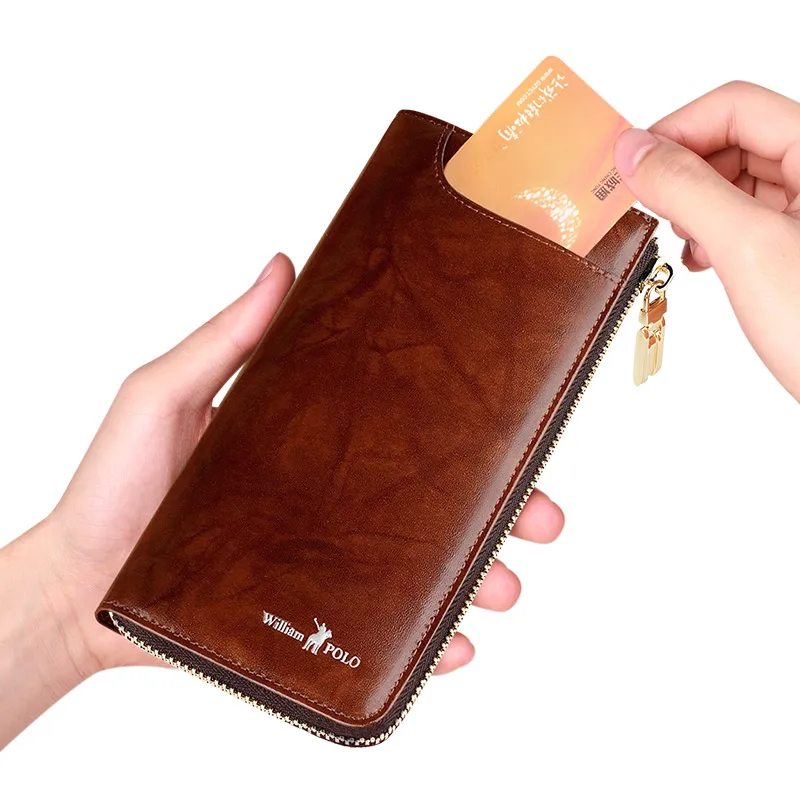 Новый мужской кошелек длинный клатч держатель для кредитной карты телефона из