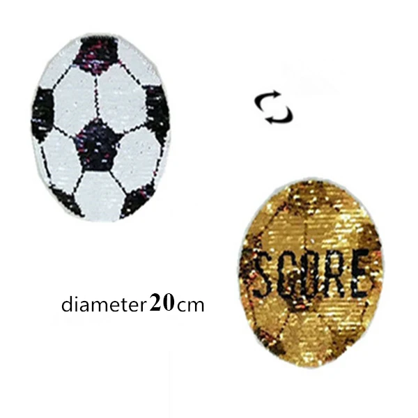 Панда Футбол реверсивный изменение цвета блёстки пришить патчи для одежды