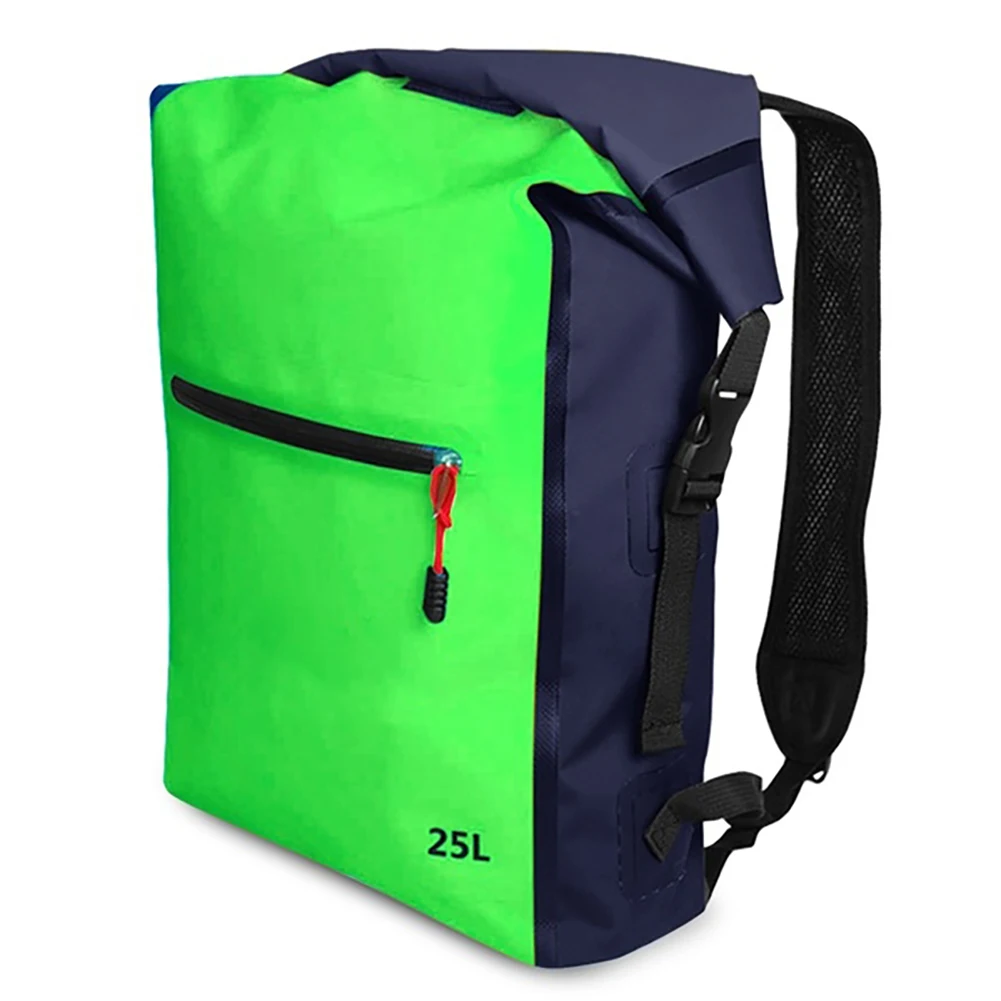 Green 25L Открытый водонепроницаемый плавательный мешок рюкзак ведро сухой мешок для хранения Рафтинг Спорт Каякинг каноэ дорожная сумка - Цвет: Green