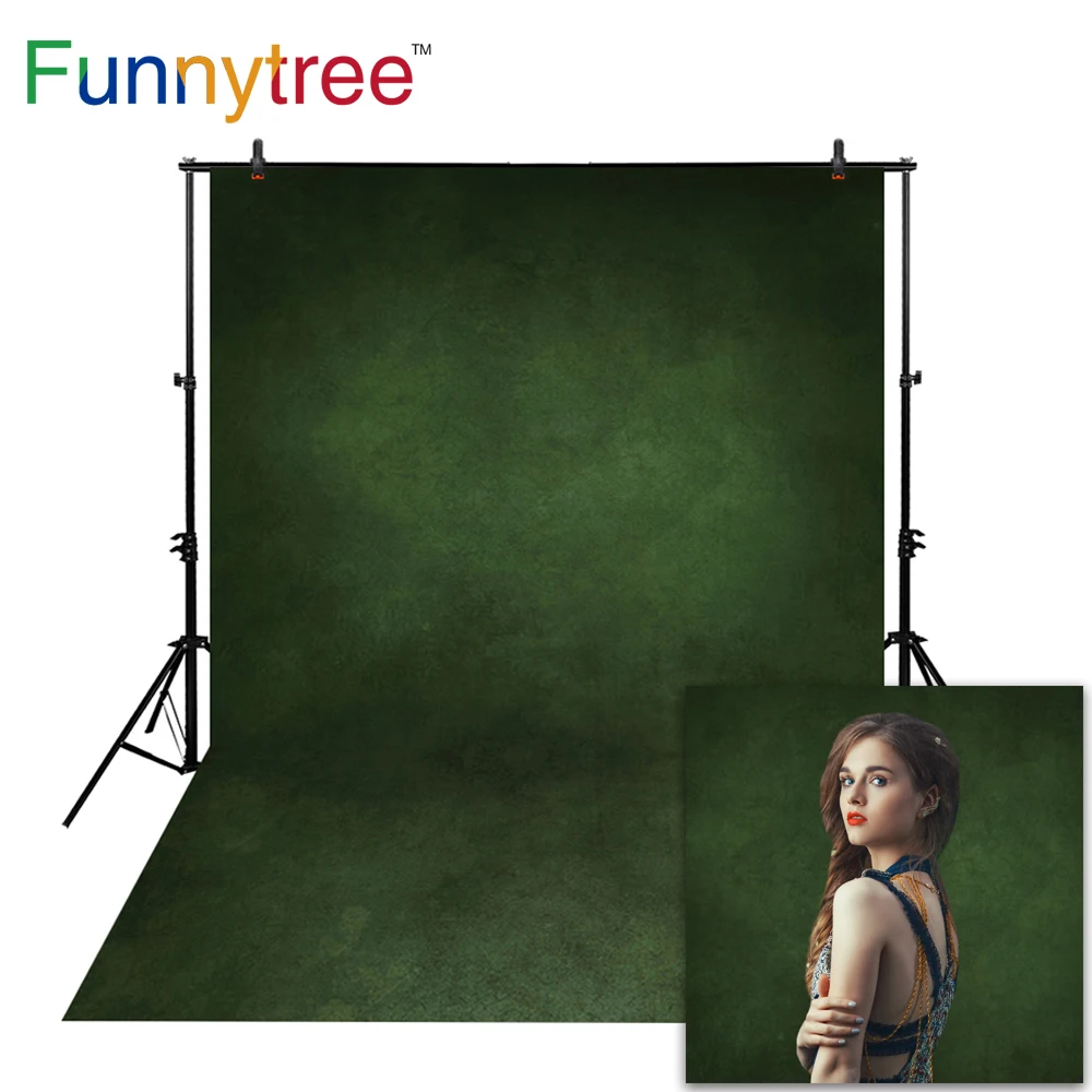 Funnytree thin vinyl cloth photography backdrops dark green computer printing old master texture newborn photocall MH 067|Фон для