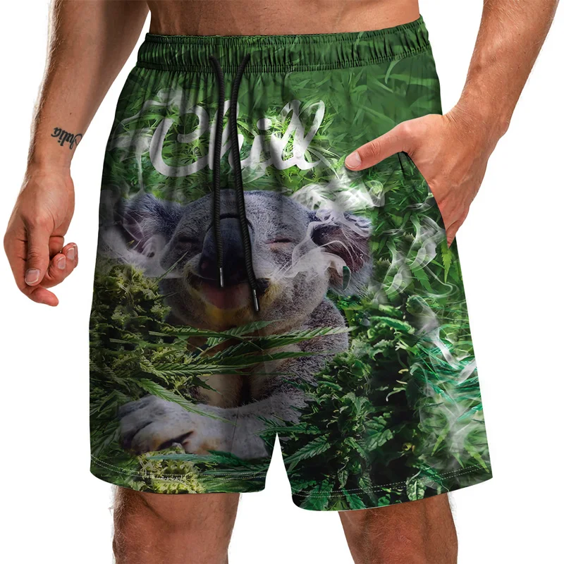 

2021 New Summer Animal Print Beach Pants Men's 3D Elephant Print Casual Loose Breathable Quick-Drying Men's Shorts S-6XL