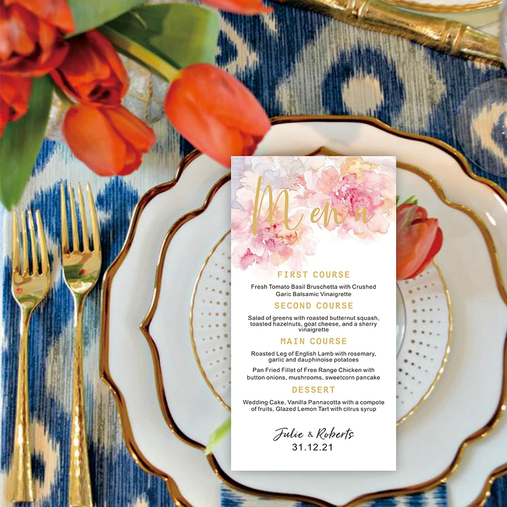 

Custom Olive menu Cards Wedding reception menu card 100% Custom text Birthday Party Menu Personalized Dinner Menu Cards