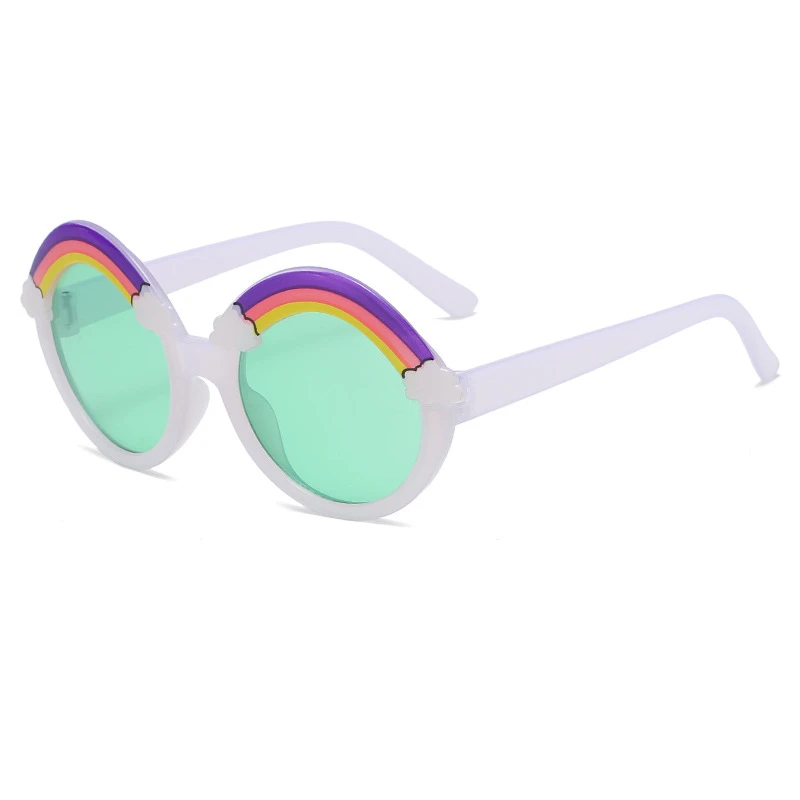 Round Sunglasses Kids Rainbow Sun Glasses Girls Children Colorful Eye Lenses Baby Shades Boys Yellow Eyeglasses Driver Goggles | Аксессуары