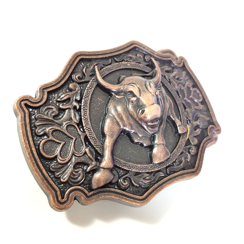 3D тяжелых в виде Головы Быка с металлическим ремнем и пряжкой классические