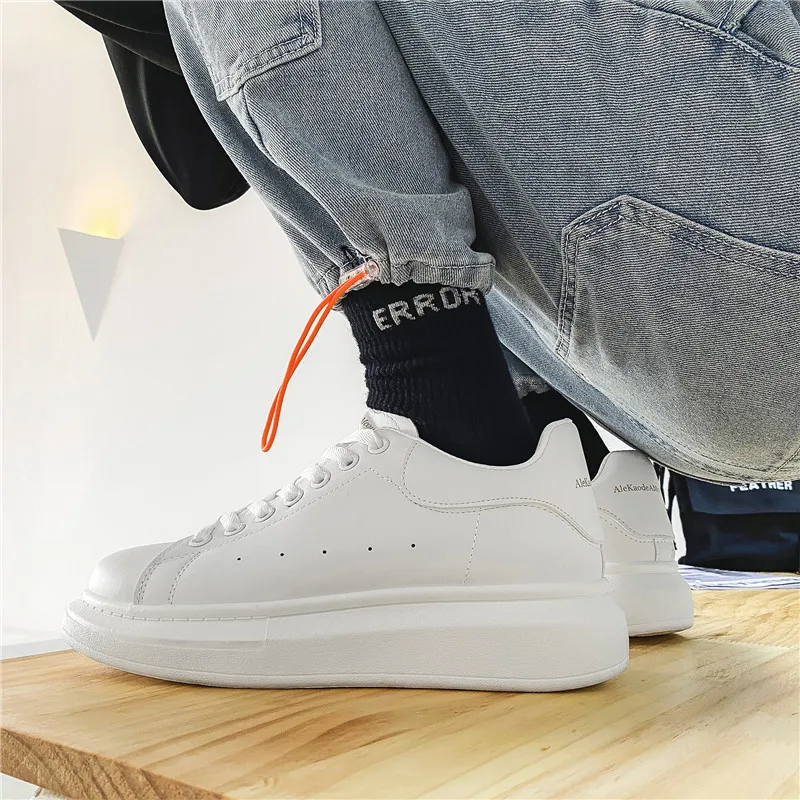 

Sneakers Men Casual Shoes 2021 Fashion Thick Bottom Walking Sport Unisex Shoes White Platform Sneakers Men Zapatillas Hombre