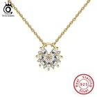 ORSA JEWELS 45 см цепочка Серебряная подвеска ожерелье из Стерлингового Серебра 925 Пробы Колье массивное ожерелье женское серебро 925 ювелирные изделия SN232