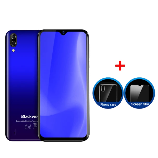 A60 Blue Kit Blackview A60 смартфон четырехъядерный Android 8,1 4080mAh Мобильный телефон 1GB+ 16GB 6,1 дюймов 19,2: 9 экран Двойная камера 3g мобильный телефон - Цвет: A60 Blue Kit