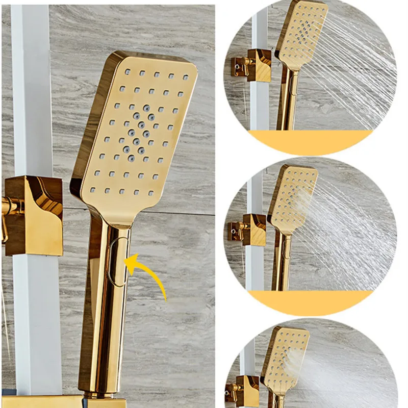Набор для душа в ванную комнату 12 дюймов насадка тропического Золотая Душевая