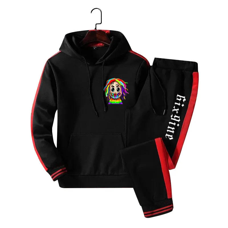 

Streetwear New Album GOOBA 6ix9ine Sweatshirts Print Long Sleeve Women Men's Autumn Winter Hip Hop Rapper Hoodies And Pants Sets